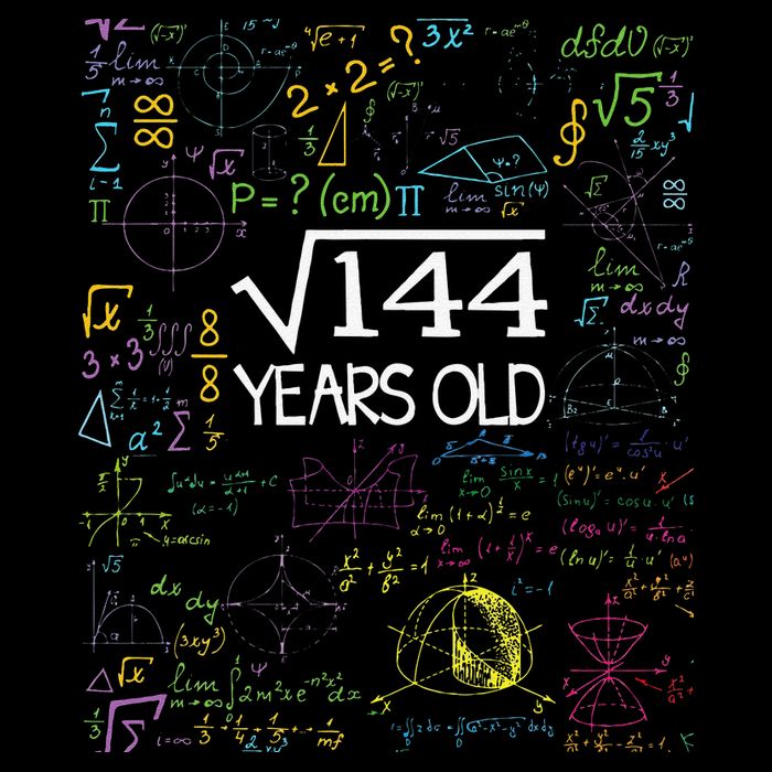Square Root Of 144 12th Birthday Funny 12 Year Old Nerd Math Toddler T-Shirt