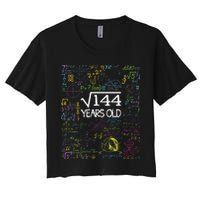 Square Root Of 144 12th Birthday Funny 12 Year Old Nerd Math Crop Top