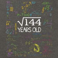 Square Root Of 144 12th Birthday Funny 12 Year Old Nerd Math Cotton Canvas Backpack