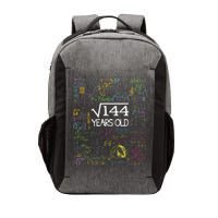 Square Root Of 144 12th Birthday Funny 12 Year Old Nerd Math Vector Backpack