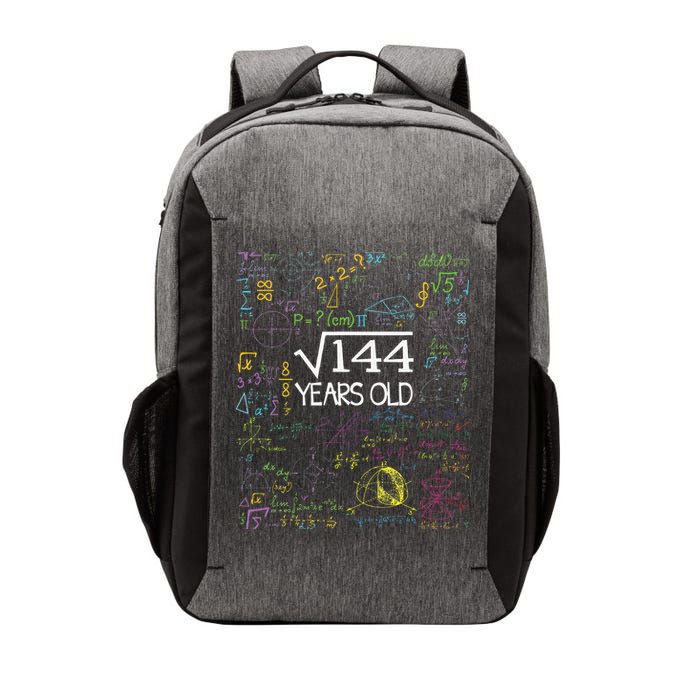 Square Root Of 144 12th Birthday Funny 12 Year Old Nerd Math Vector Backpack