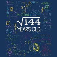 Square Root Of 144 12th Birthday Funny 12 Year Old Nerd Math Infant Baby Jersey Bodysuit