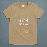 Square Root Of 144 12th Birthday Funny 12 Year Old Nerd Math T-Shirt
