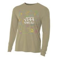 Square Root Of 144 12th Birthday Funny 12 Year Old Nerd Math Cooling Performance Long Sleeve Crew