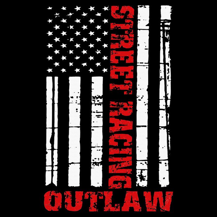 Street Racing Outlaw Flag American Drag Racing Kids Hoodie