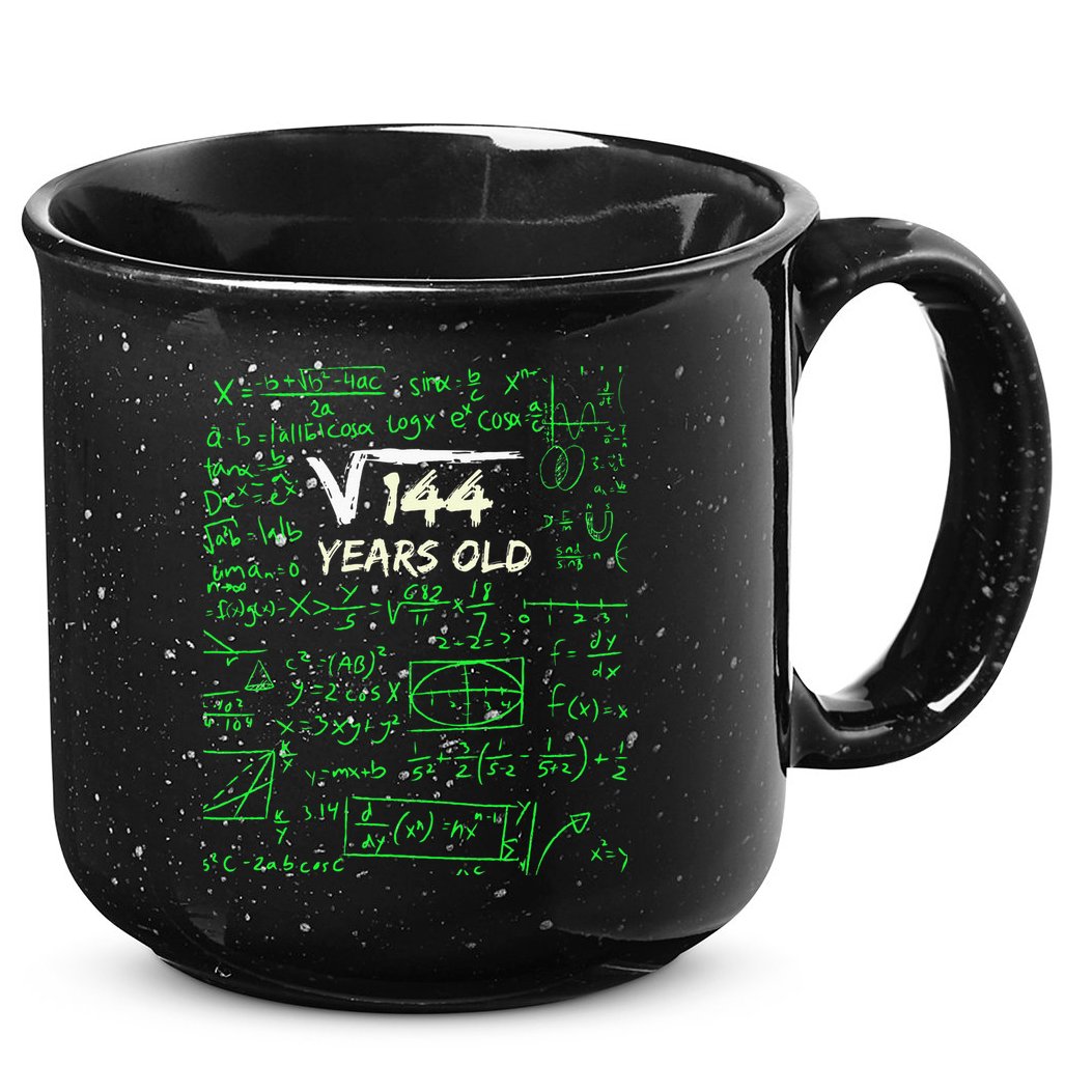 Square Root Of 144 12th Birthday 12 Years Old Gift 15oz Campfire Ceramic Mug