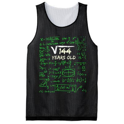 Square Root Of 144 12th Birthday 12 Years Old Gift Mesh Reversible Basketball Jersey Tank