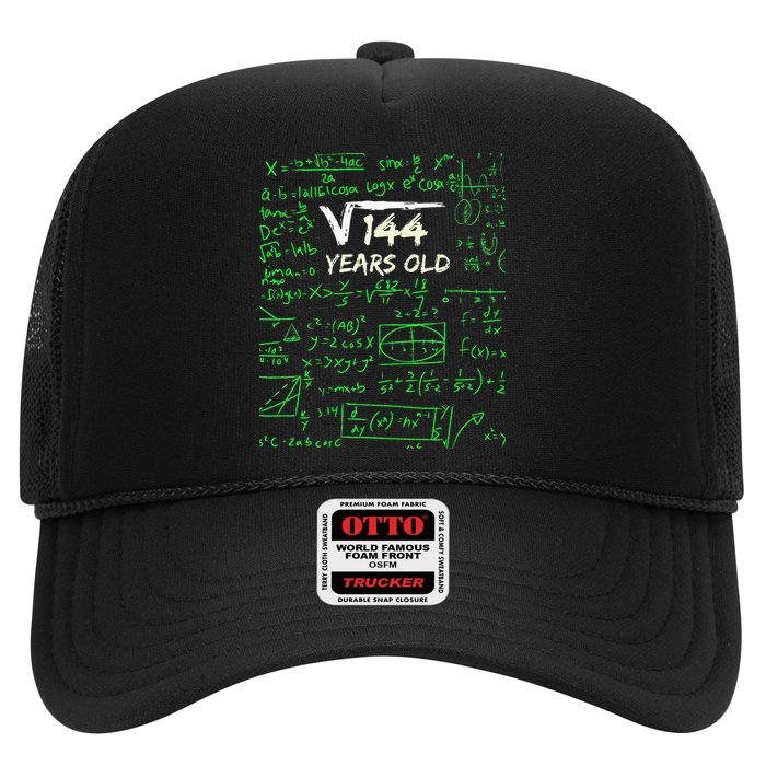 Square Root Of 144 12th Birthday 12 Years Old Gift Trucker Hat