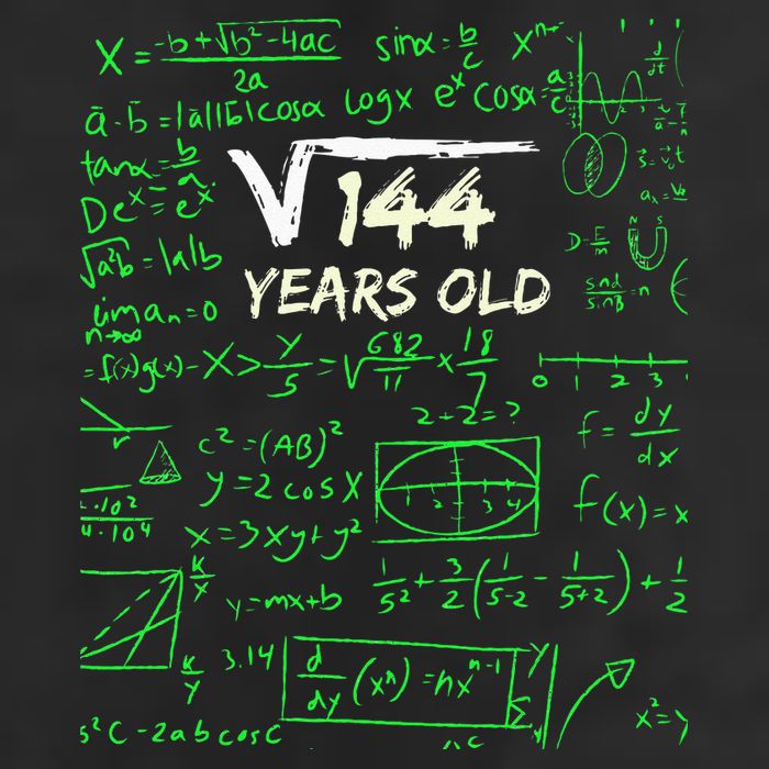 Square Root Of 144 12th Birthday 12 Years Old Gift Trucker Hat