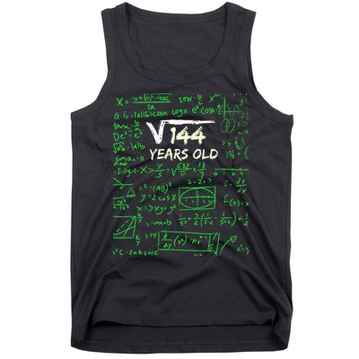 Square Root Of 144 12th Birthday 12 Years Old Gift Tank Top