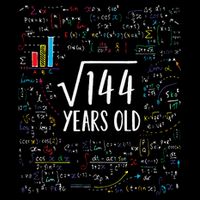 Square Root Of 144 12th Birthday 12 Year Old Gifts Math Bday Cooling Performance Crew T-Shirt