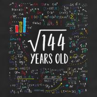 Square Root Of 144 12th Birthday 12 Year Old Gifts Math Bday Adult Drive Performance Visor