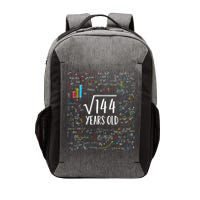Square Root Of 144 12th Birthday 12 Year Old Gifts Math Bday Vector Backpack