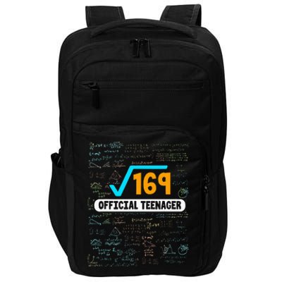 Square Root Of 169 13 Years Old Teenager Birthday Impact Tech Backpack