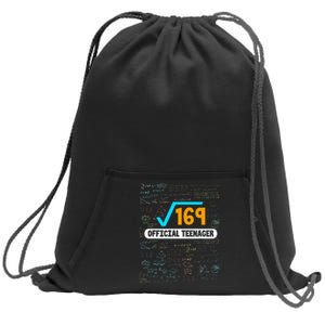 Square Root Of 169 13 Years Old Teenager Birthday Sweatshirt Cinch Pack Bag