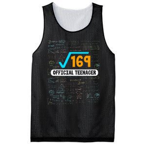 Square Root Of 169 13 Years Old Teenager Birthday Mesh Reversible Basketball Jersey Tank