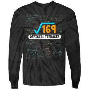 Square Root Of 169 13 Years Old Teenager Birthday Tie-Dye Long Sleeve Shirt