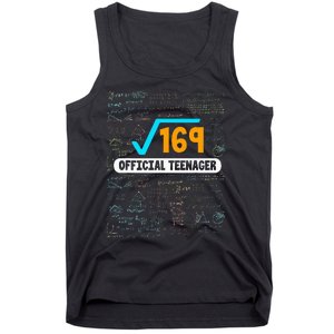 Square Root Of 169 13 Years Old Teenager Birthday Tank Top