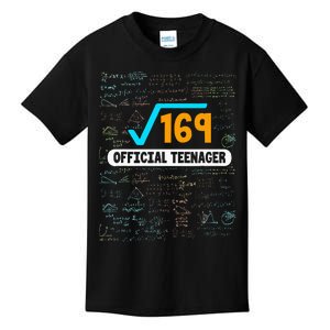 Square Root Of 169 13 Years Old Teenager Birthday Kids T-Shirt