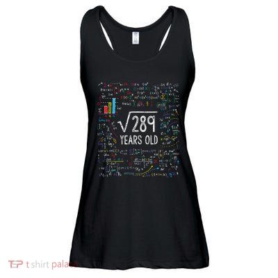 Square Root Of 289 17th Birthday 17 Year Old Gifts Math Bday Ladies Essential Flowy Tank