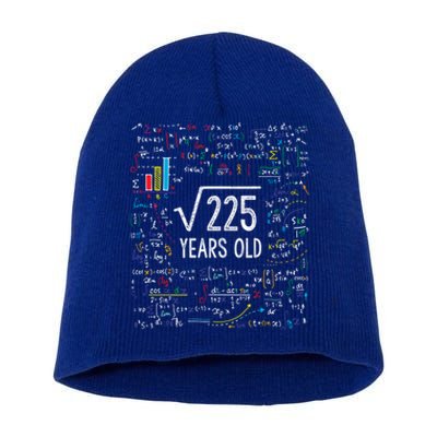 Square Root Of 225 15th Birthday Gift 15 Year Old Gifts Math Bday Gift Short Acrylic Beanie