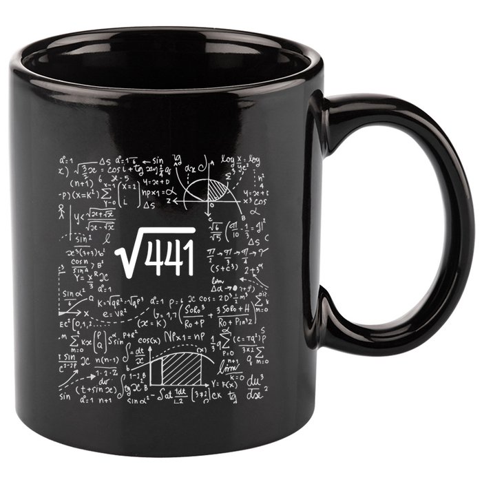 Square Root Of 441 Birthday Gift 21 Year Old Math 11oz C Handle Ceramic Mug