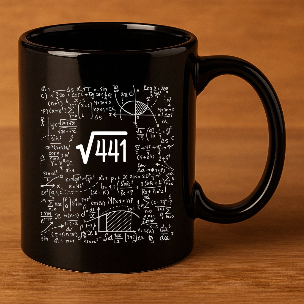 Square Root Of 441 Birthday Gift 21 Year Old Math 11oz C Handle Ceramic Mug
