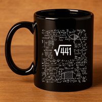 Square Root Of 441 Birthday Gift 21 Year Old Math 11oz C Handle Ceramic Mug