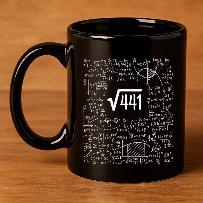 Square Root Of 441 Birthday Gift 21 Year Old Math 11oz C Handle Ceramic Mug