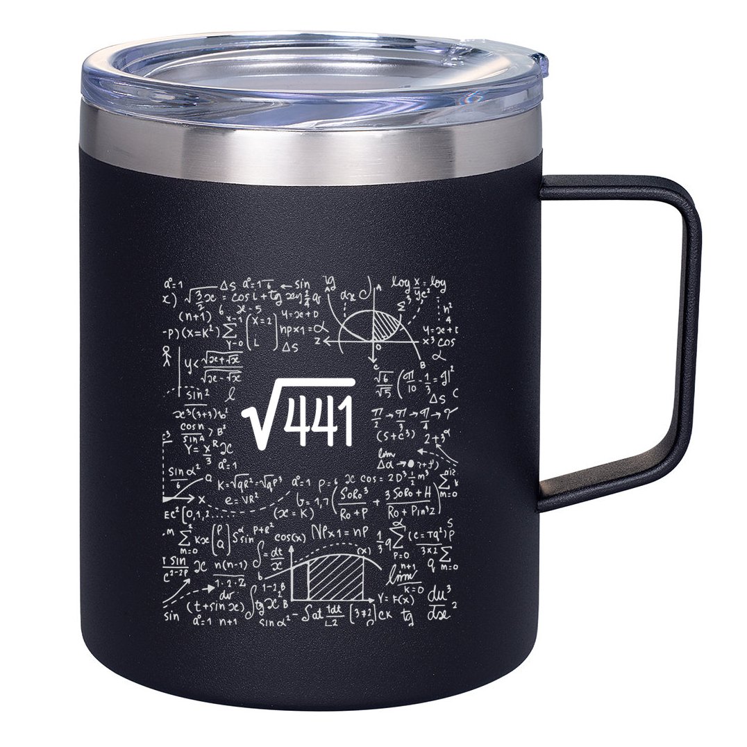 Square Root Of 441 Birthday Gift 21 Year Old Math 12oz Stainless Steel Coffee Mug