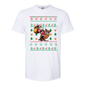 Santa Riding Owl Christmas Bird Lover Softstyle CVC T-Shirt