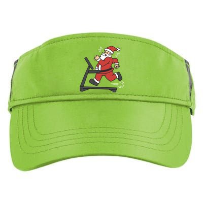 Santa Running On Treadmill Funny Fitness Adult Drive Performance Visor