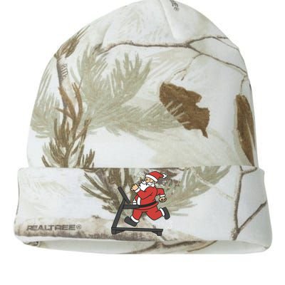 Santa Running On Treadmill Funny Fitness Kati Licensed 12" Camo Beanie