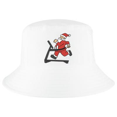 Santa Running On Treadmill Funny Fitness Cool Comfort Performance Bucket Hat