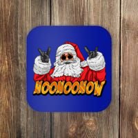 Santa Rock On Hand Christmas Pajama Cool Xmas Rocker Gift Coaster