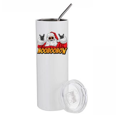 Santa Rock On Hand Christmas Pajama Cool Xmas Rocker Gift Stainless Steel Tumbler