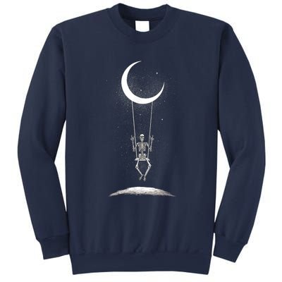 Skeleton Rock On Moon Spooky Halloween Rock Band Concerts Sweatshirt