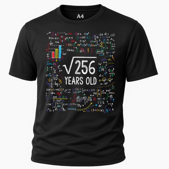 Square Root Of 256 16th Birthday Funny Gift 16 Year Old Gifts Math Bday Cooling Performance Crew T-Shirt