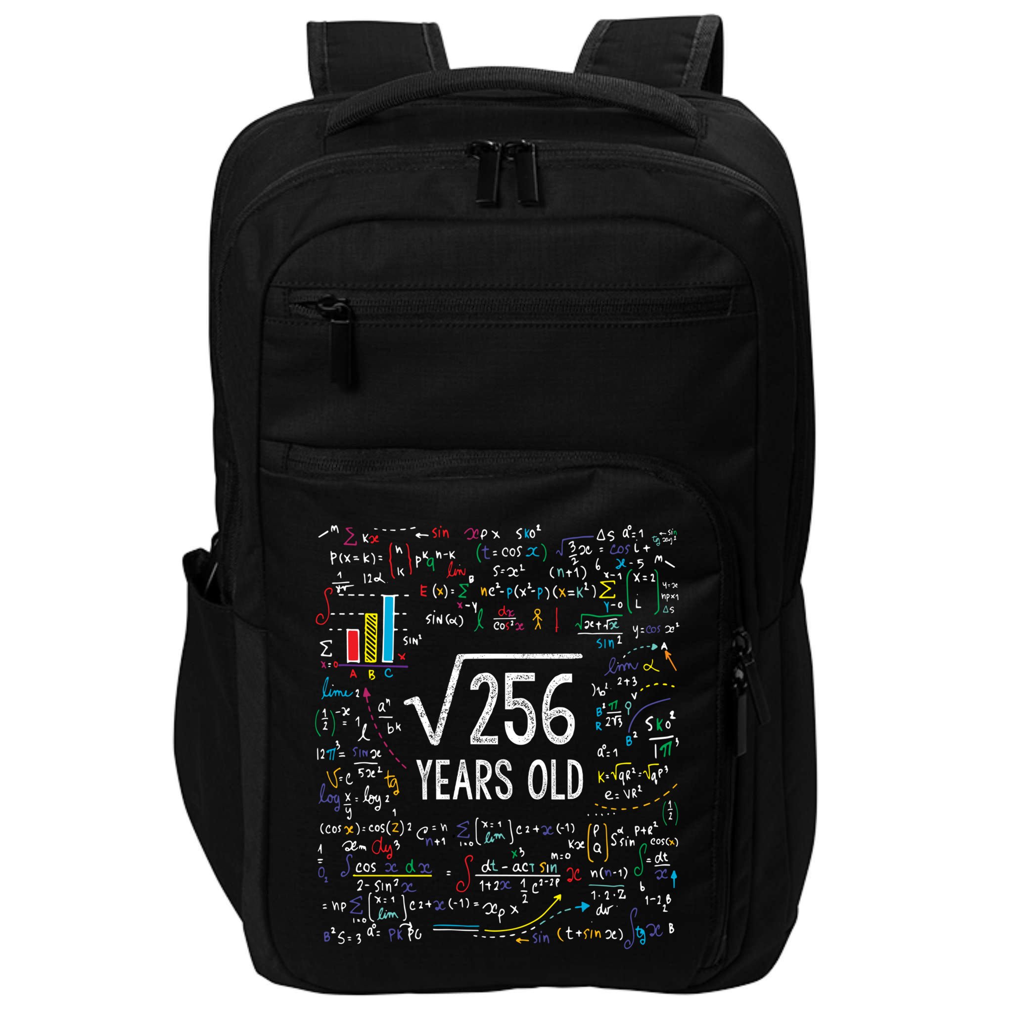 Square Root Of 256 16th Birthday Funny Gift 16 Year Old Gifts Math Bday Impact Tech Backpack