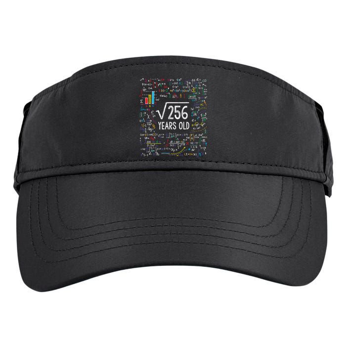 Square Root Of 256 16th Birthday Funny Gift 16 Year Old Gifts Math Bday Adult Drive Performance Visor