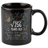 Square Root Of 256 16th Birthday Funny Gift 16 Year Old Gifts Math Bday 11oz C Handle Ceramic Mug