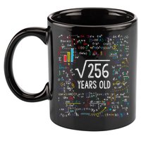 Square Root Of 256 16th Birthday Funny Gift 16 Year Old Gifts Math Bday 11oz C Handle Ceramic Mug