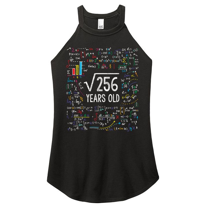 Square Root Of 256 16th Birthday Funny Gift 16 Year Old Gifts Math Bday Women's Perfect Tri Rocker Tank