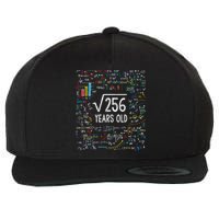 Square Root Of 256 16th Birthday Funny Gift 16 Year Old Gifts Math Bday Wool Snapback Cap