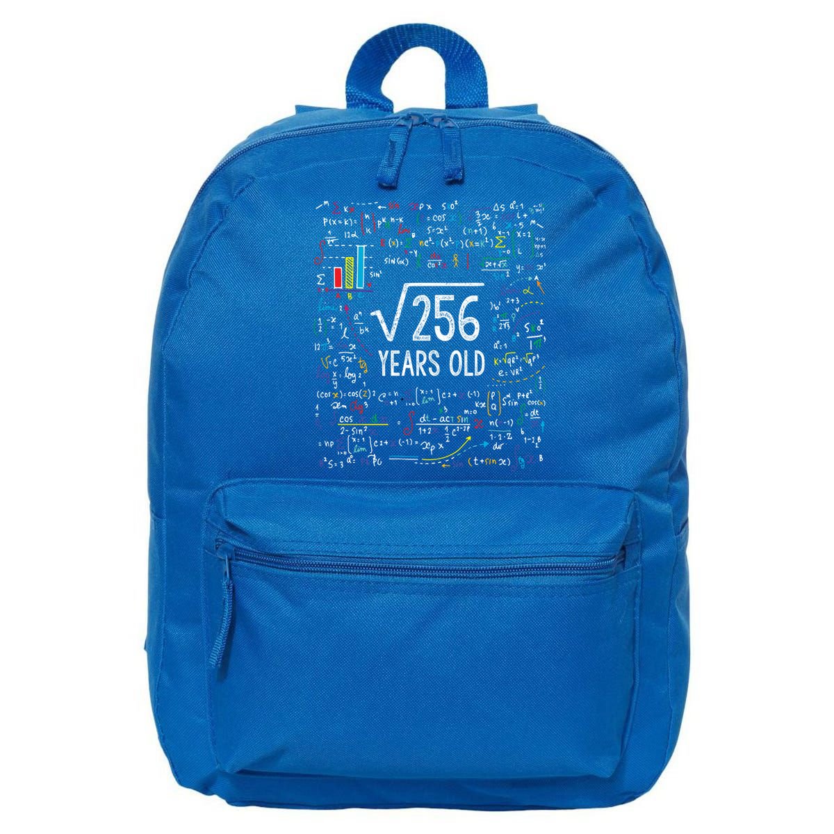 Square Root Of 256 16th Birthday Funny Gift 16 Year Old Gifts Math Bday 16 in Basic Backpack