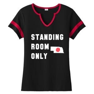 Standing Room Only Volleyball Ladies Halftime Notch Neck Tee