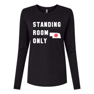 Standing Room Only Volleyball Womens Cotton Relaxed Long Sleeve T-Shirt