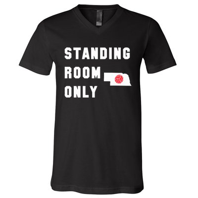 Standing Room Only Volleyball V-Neck T-Shirt