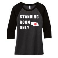 Standing Room Only Volleyball Women's Tri-Blend 3/4-Sleeve Raglan Shirt