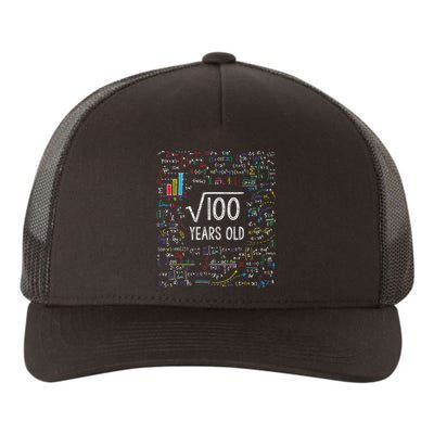 Square Root Of 100 10th Birthday 10 Year Old Gifts Math Bday Yupoong Adult 5-Panel Trucker Hat